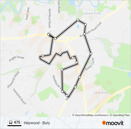 475 Route: Schedules, Stops & Maps - Siddal Moor (updated)