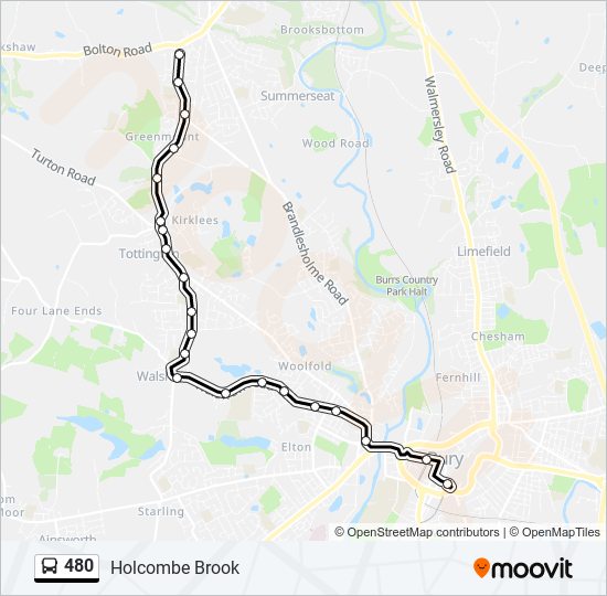 480 bus Line Map