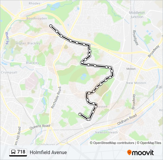 718 Bus Line Map
