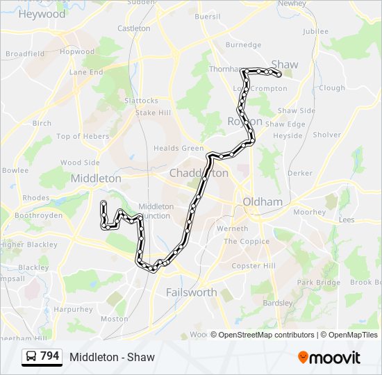 794 bus Line Map