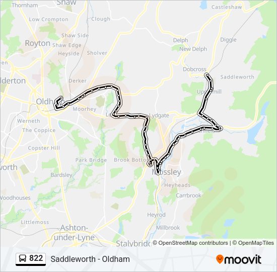 822 Bus Line Map