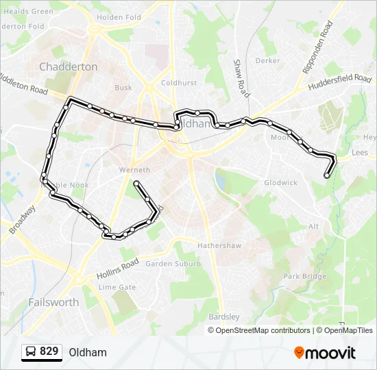 829 Bus Line Map