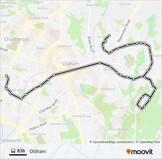 836 Bus Line Map