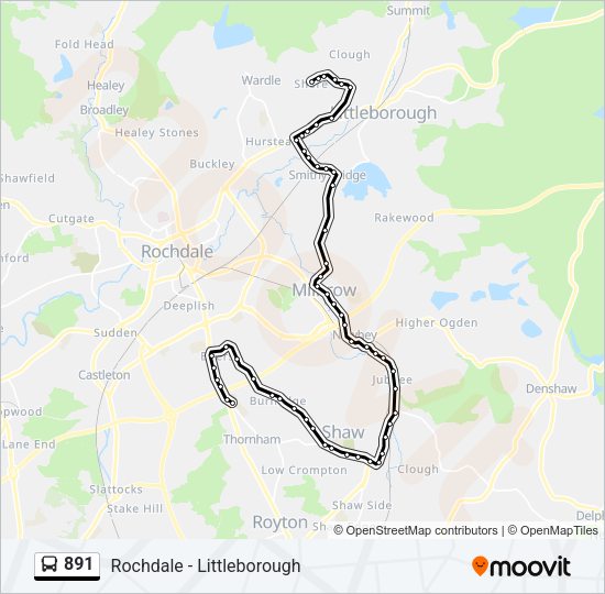 891 Bus Line Map