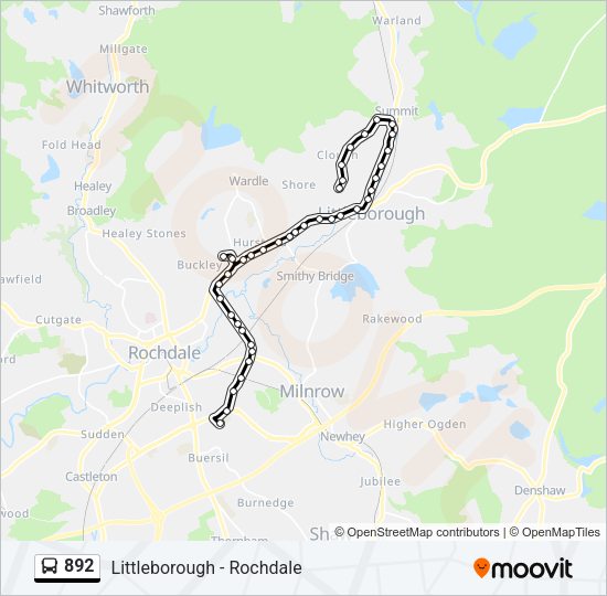 892 Bus Line Map