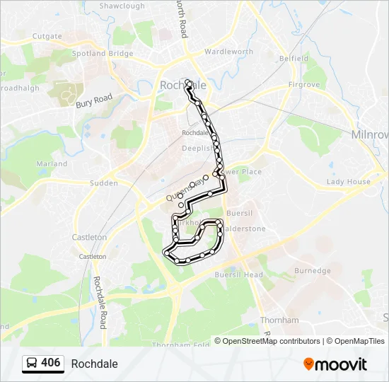 406 Bus Line Map