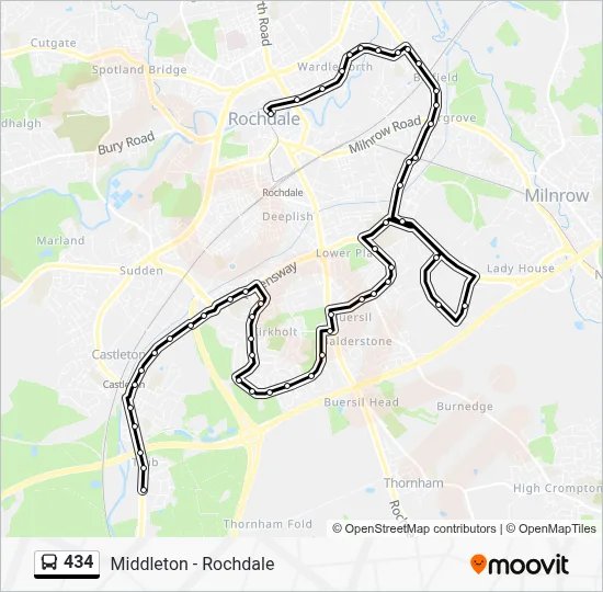 434 Route: Schedules, Stops & Maps - Chesham Avenue (Updated)