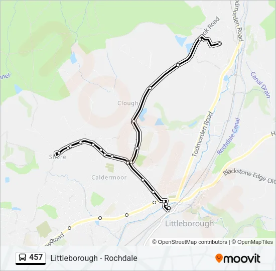457 Bus Line Map