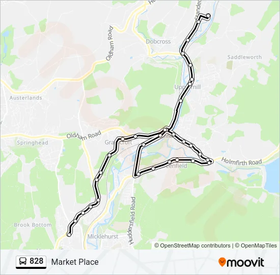 828 Bus Line Map