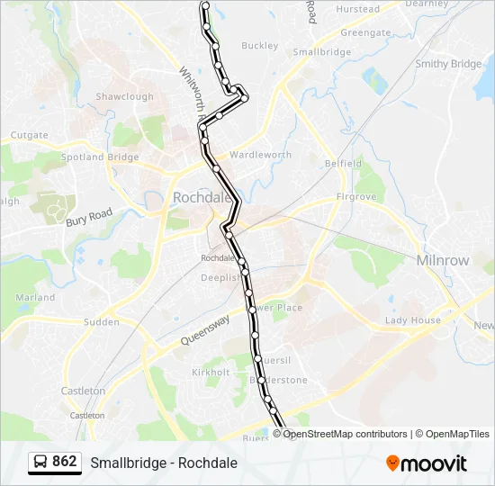 862 Bus Line Map