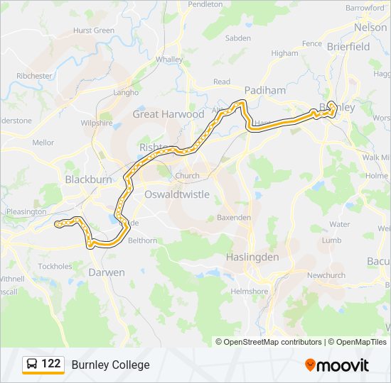 122 Bus Line Map