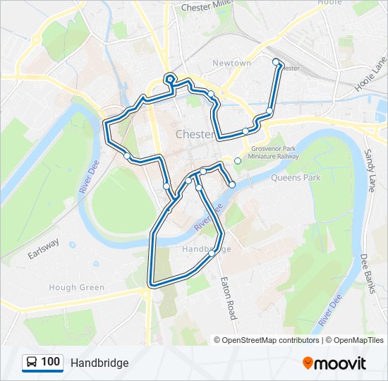 100 Route: Schedules, Stops & Maps - Handbridge (Updated)