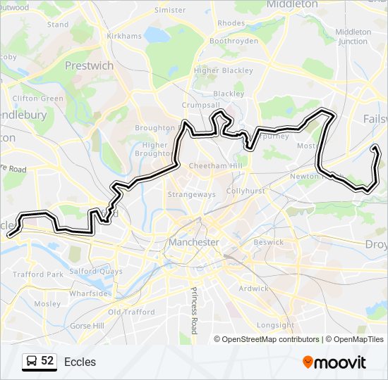 52 Route: Schedules, Stops & Maps - Eccles (Updated)