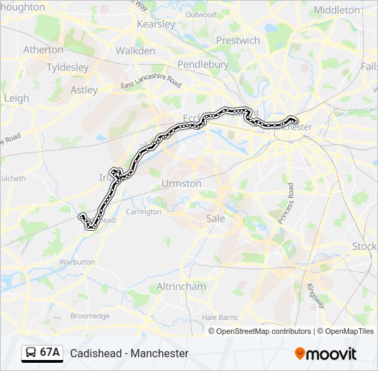 67A Bus Line Map