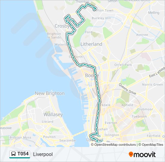 T054 Bus Line Map