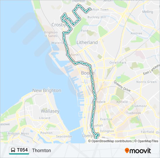 T054 Bus Line Map