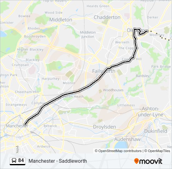 84 Bus Line Map