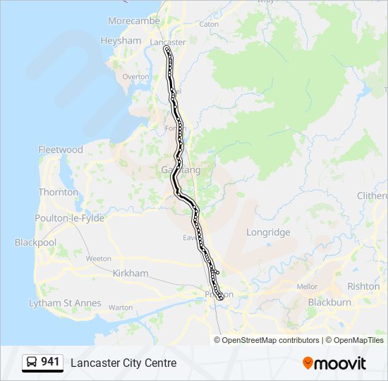 941 Route: Schedules, Stops & Maps - Lancaster City Centre (Updated)