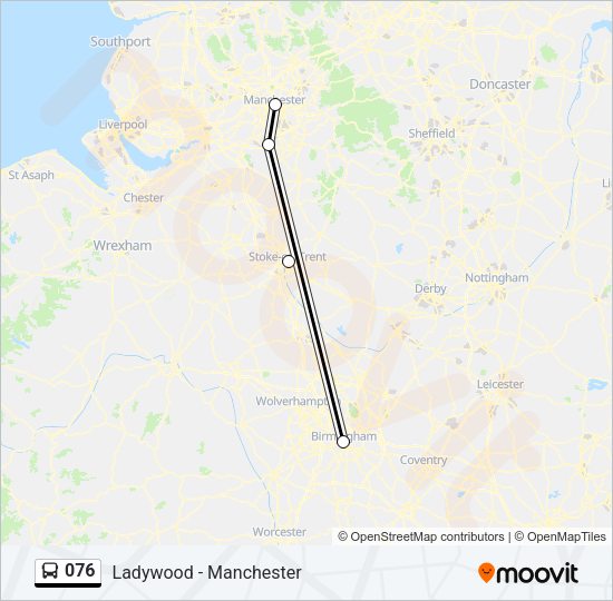 076 bus Line Map