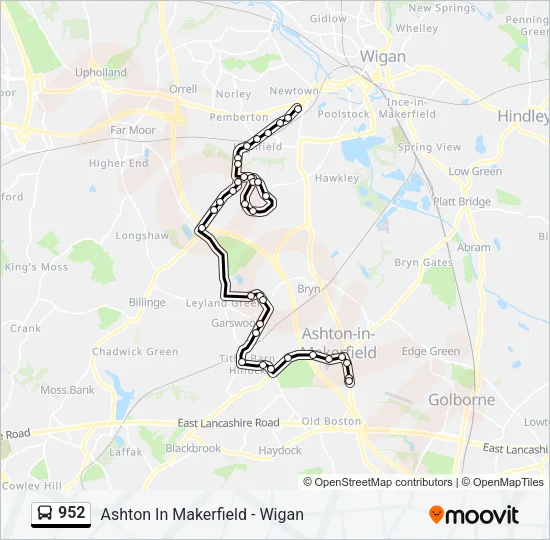 952 Bus Line Map