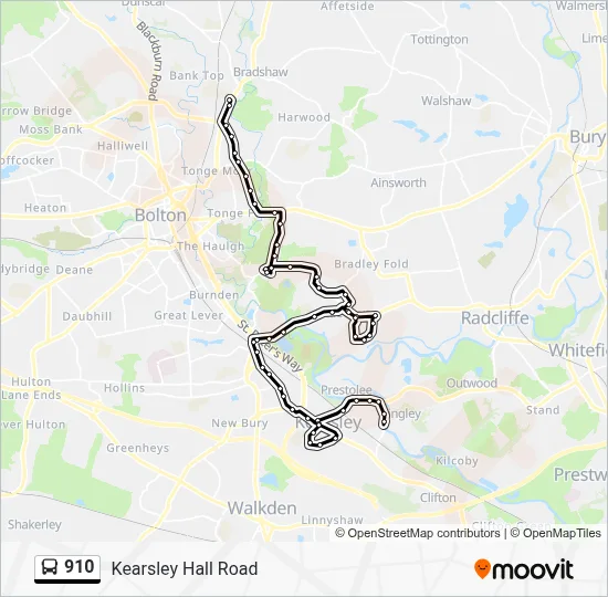 910 Route: Schedules, Stops & Maps - Kearsley Hall Road (Updated)