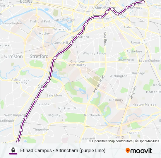 PURPLE LINE Light Rail Line Map