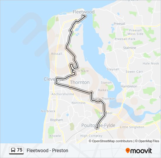 75 Bus Line Map