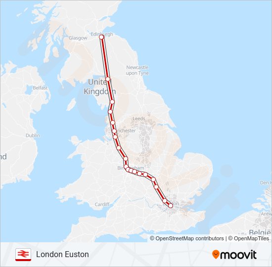 avanti west coast Route Schedules Stops Maps London Euston