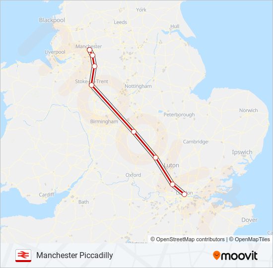 avanti west coast Route Schedules Stops Maps Manchester