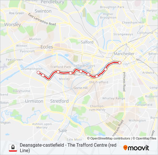 RED LINE light rail Line Map