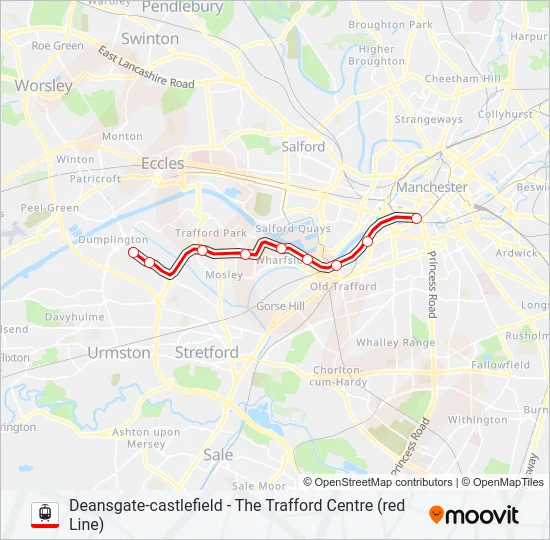RED LINE Light Rail Line Map
