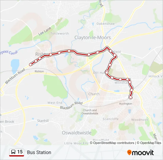 15 Bus Line Map