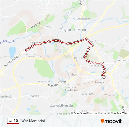 15 Bus Line Map