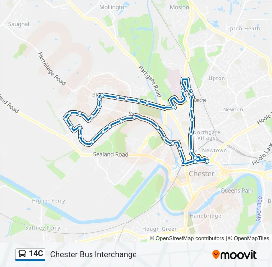 14C Bus Line Map