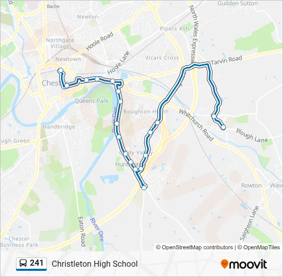 Christleton Map 241 Route: Schedules, Stops & Maps - Christleton High School (Updated)