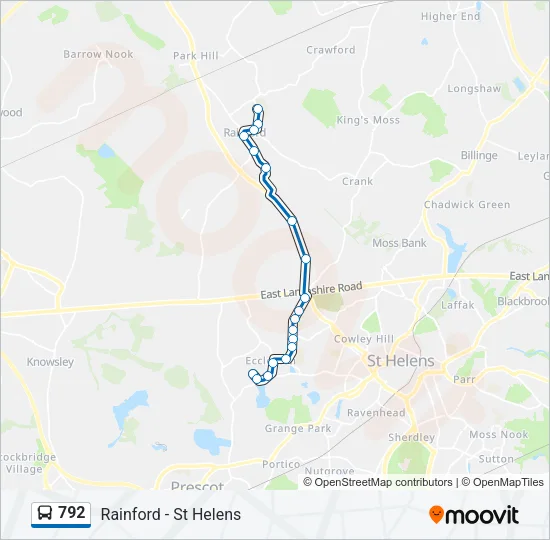 792 Bus Line Map