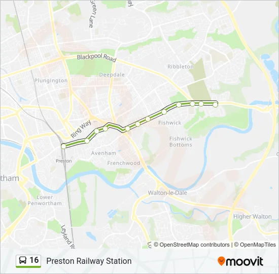 16 Bus Line Map