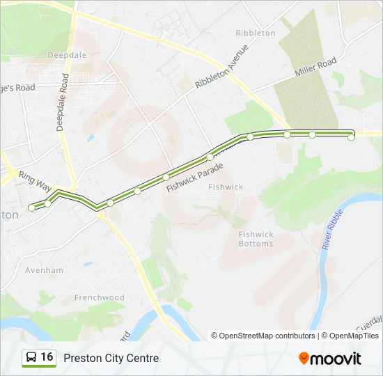 16 Bus Line Map