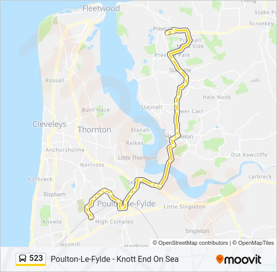 523 Bus Line Map