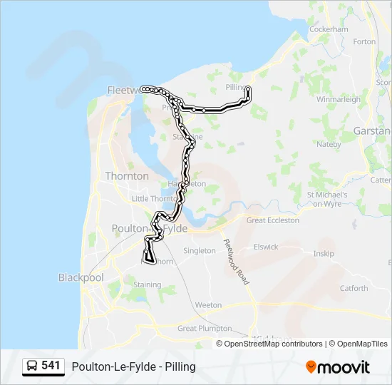 541 Bus Line Map