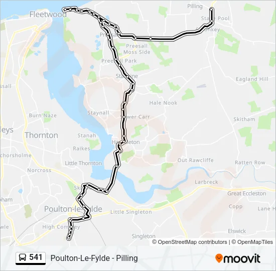 541 Bus Line Map