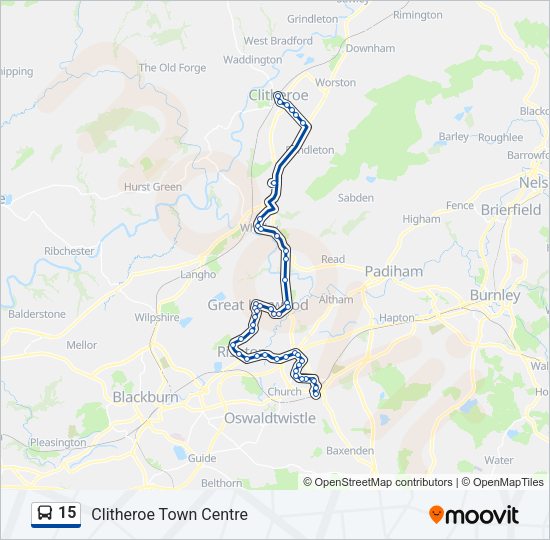 15 Route: Schedules, Stops & Maps - Clitheroe Town Centre (Updated)