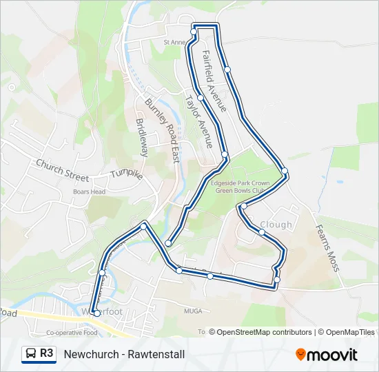 R3 Route: Schedules, Stops & Maps - Waterfoot (Updated)