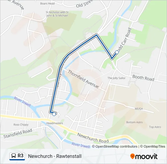 R3 Bus Line Map