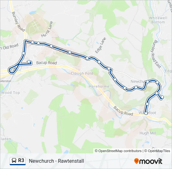 R3 Bus Line Map