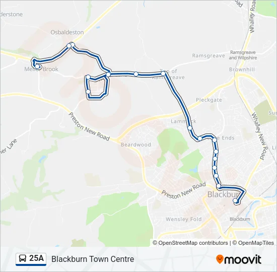 25A Bus Line Map