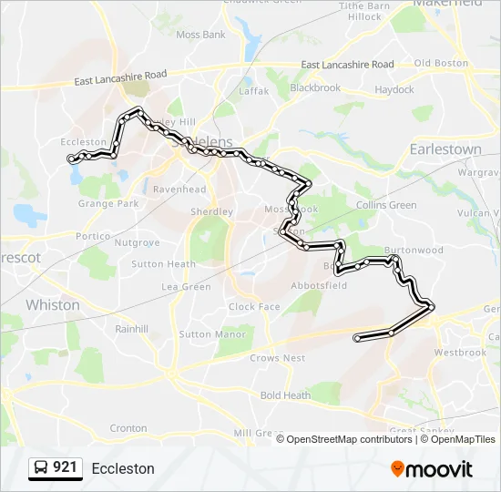 921 Bus Line Map
