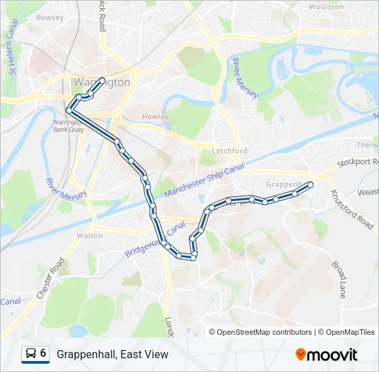 6 Bus Line Map