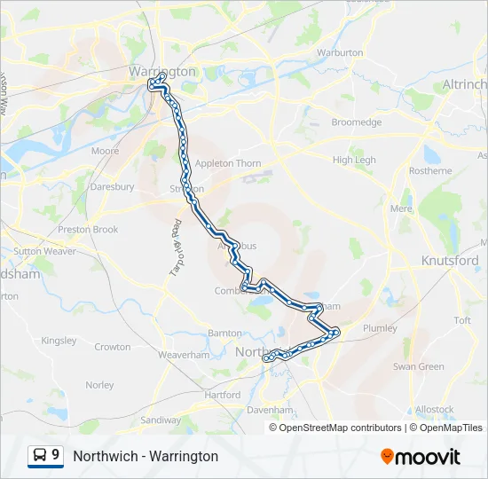 9 Bus Line Map