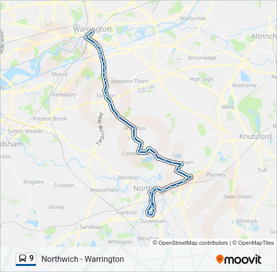 9 Bus Line Map